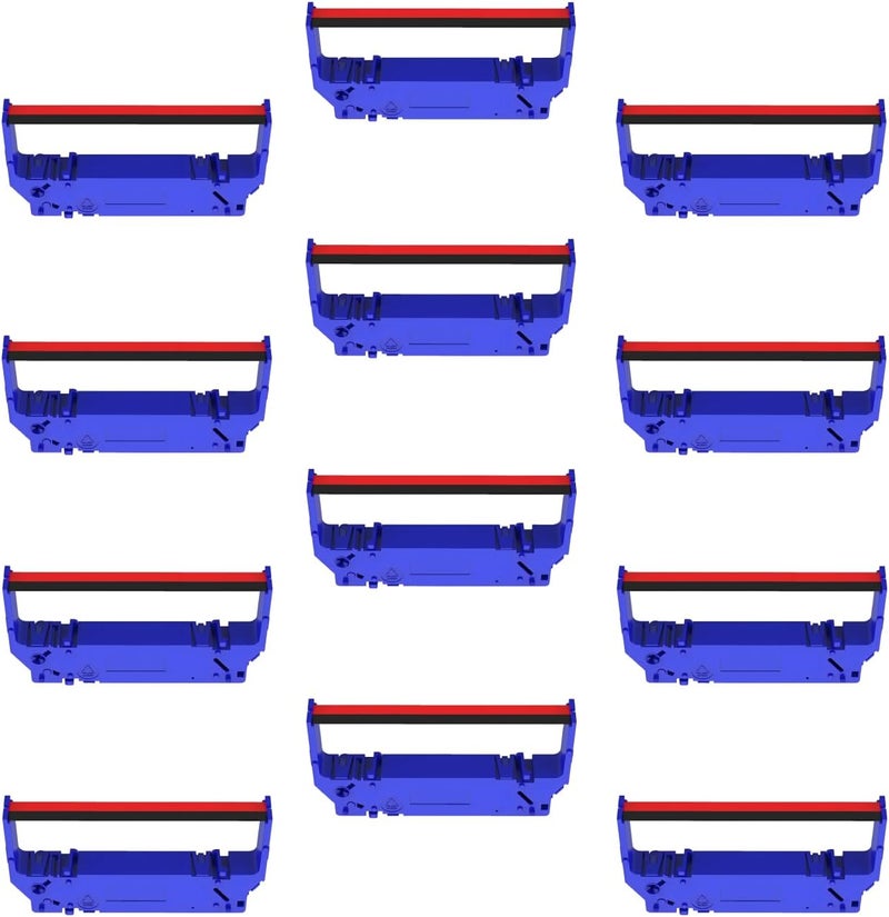 IUX SP700 Printer Ribbon Compatible with Star SP700 Printer Ribbons for Star RC700, SP712, SP712R, SP742, SP740, SP747 (Black and Red, 12-Pack) - Image 1